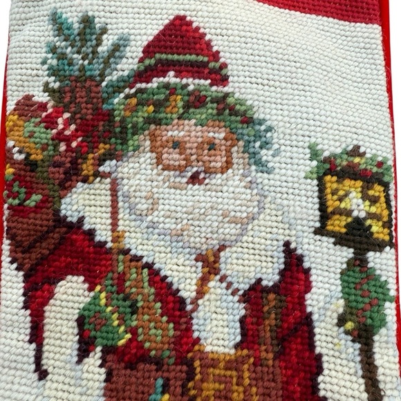 VTG Needlepoint Stocking Christmas Santa Clause St Nick Imperial Elegance Peking - Picture 7 of 10